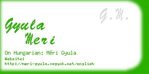gyula meri business card
